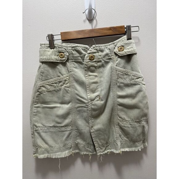 Free People Alpha Utility‎ Skirt Green Size 8 - Picture 1 of 9